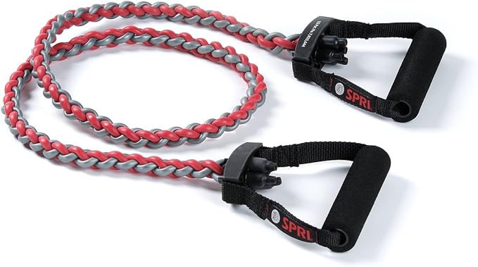 SPRI Braided Xertube Resistance Band | Premium Braided Construction | Comfort Grip Handles | Home Gym Strength Training | Men & Women