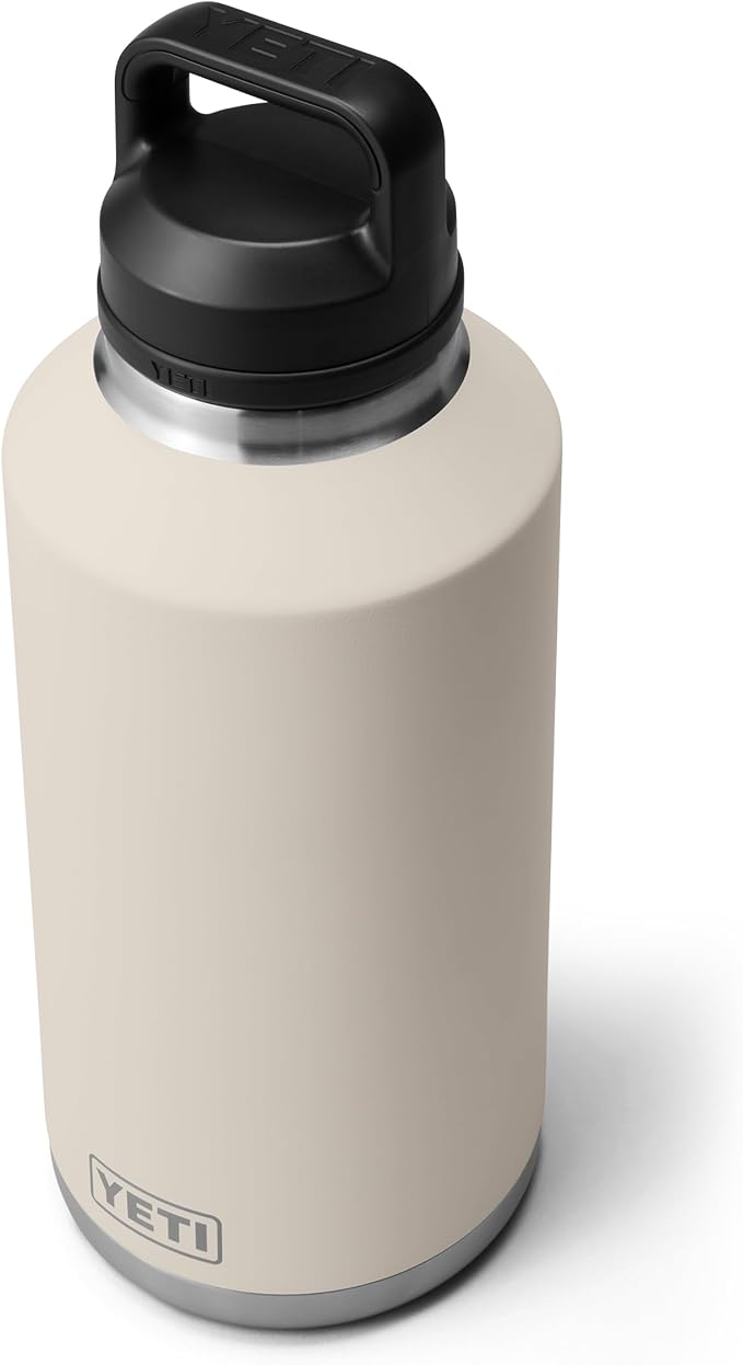 YETI Rambler 64 oz Bottle, Vacuum Insulated, Leakproof, Stainless Steel with Chug Cap, Cape Taupe
