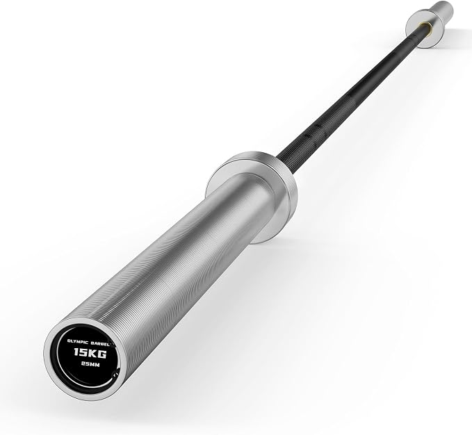 PAPABABE 4ft/5ft/6ft/6.5ft Barbell 2" Short Barbell for Strength Training | 4ft/5ft/6ft/6.5ft Straight Barbell, Womens Olympic Bar with Moderate Knurling for Squats Curls Deadlifts, Weightlifting
