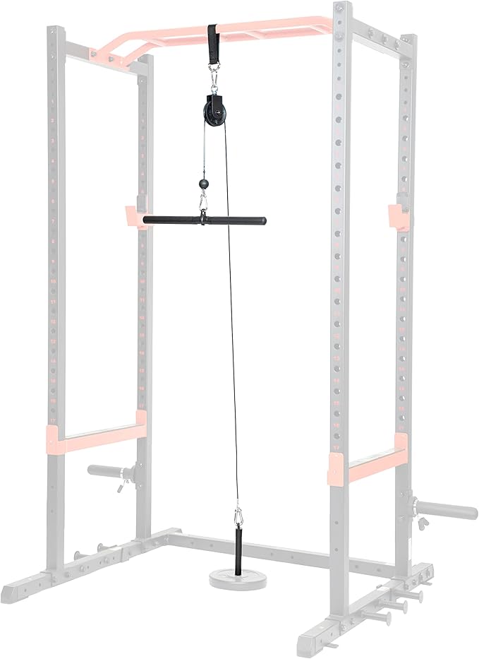 Sunny Health & Fitness Power Cage Squat Rack Attachments for Home Gym | Strength Training, Expanded Workout Variety, Durable Construction, Secure Fit, Quick Installation, Versatile Exercise Support