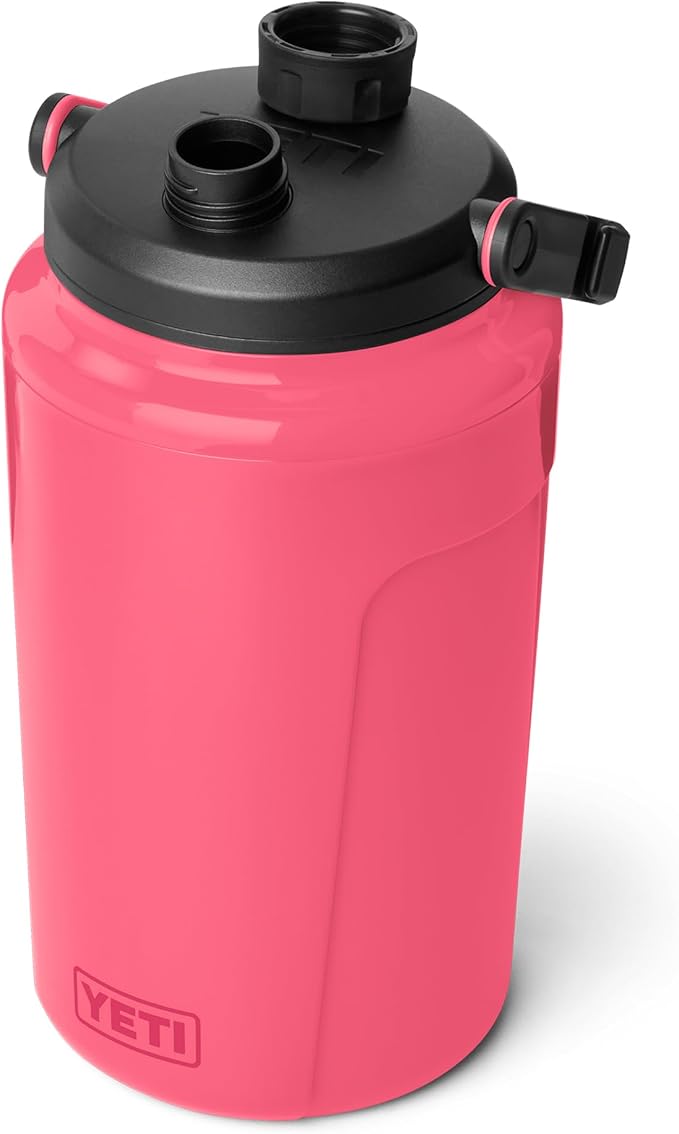 YETI Silo Half Gallon Insulated Chug Cap Water Jug – Leakproof, Lightweight Sports Bottle with Fence Hook Handle – Keeps Drinks Ice-Cold – Ideal for Gym, Sports & Tournaments, Tropical Pink