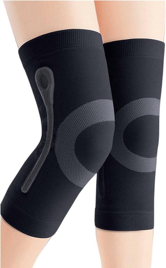 JUMISEE (One Pair Cotton Knee Sleeves for Knee Support, Circulation Improvement & Pain Relief Compression Knee Brace