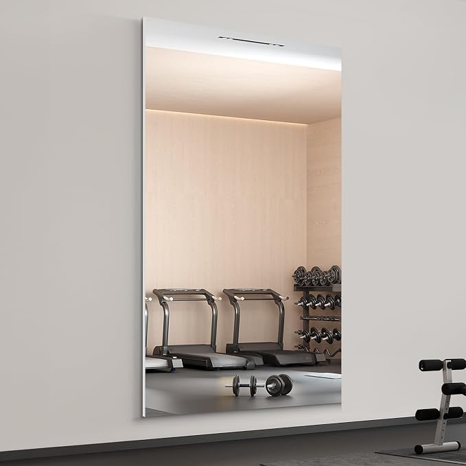 brisafe Gym Mirror, 71"x40" Shatterproof Nano Wall-Mounted Mirror | Shatterproof Nano Safety Mirror, Lightweight, Reduces ER bills，True Reflection, for Gym & Dance