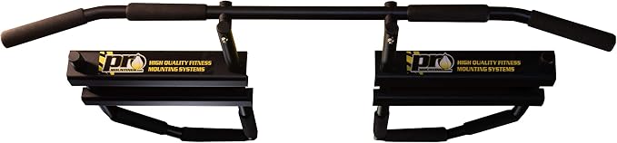I-beam Pull Up Bar Black w/Long Bent Bar 5-grip by PRO Mountings