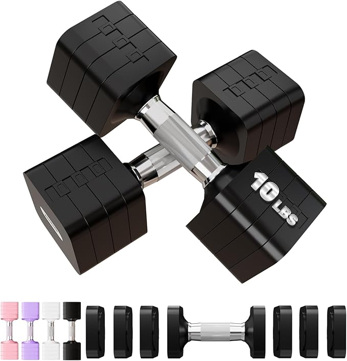 Adjustable Dumbbell Set for Women Men 7.5LB/10LB/15LB/20LB/25LB Each | Dumbbells Set of 2, Free Weight Set at Home Gym, Hand Weights with Locking/Metal Handle for Exercise Muscle Toning Rehab