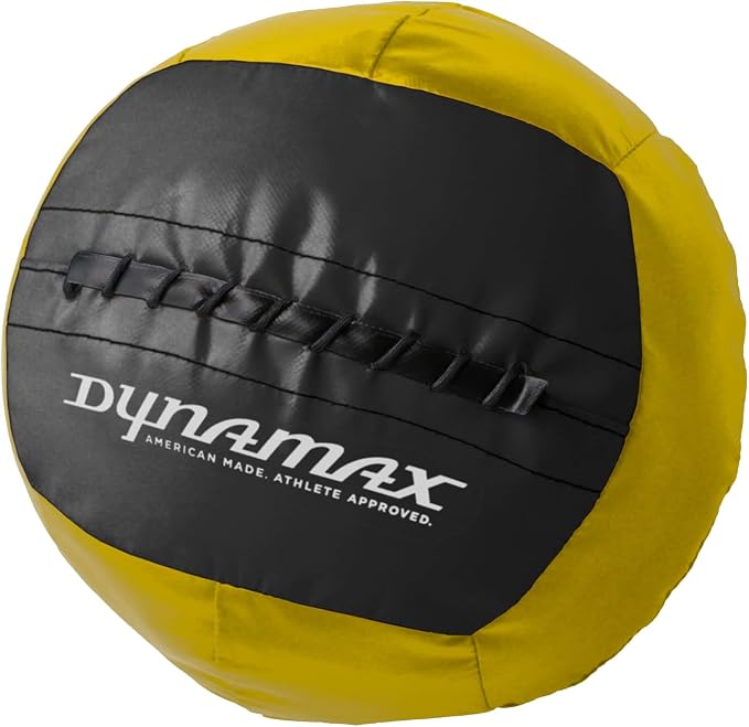 Dynamax Standard Medicine Ball, 4–30 lb Soft Shell Wall Ball, 14-Inch Weighted Exercise Ball for Strength Training, Core Workouts, Conditioning & Functional Fitness