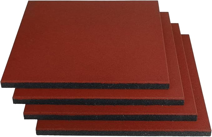 MYOYAY 4 Pack Interlocking Tiles 20"x20"x1" Heavy Duty Rubber Tile Green Non-Slip Flooring Mat for Playground Park Gym Indoor and Outdoor, Cover 11.12 Sq.FT