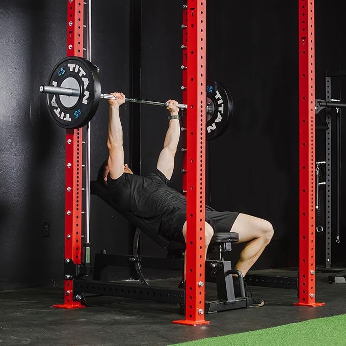 Titan Fitness X-3 Series 80" Smith Machine Power Rack Attachment, 500 LB Capacity, Comes with Smith Olympic Bar, Guide Rods, Safety Catches, Spotter Hooks