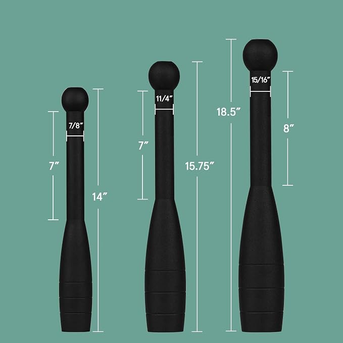 Retrospec Grip Steel Club Strength Training, Rehabilitation, Stretching, Conditioning and Rotational Training - Options for Women & Men
