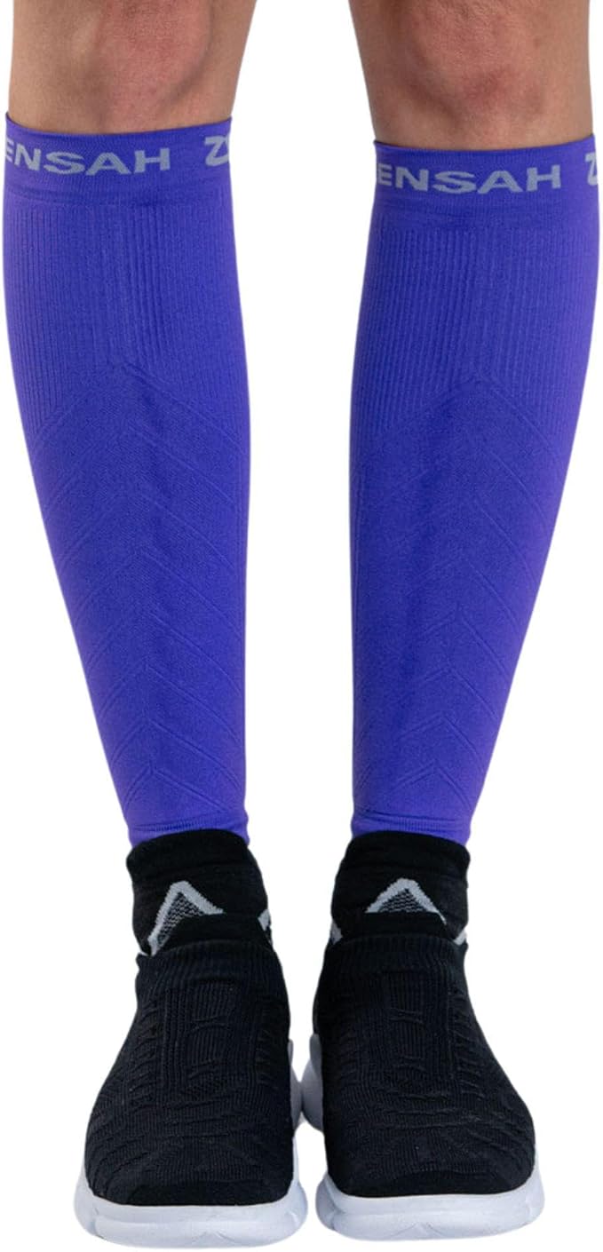 Zensah Running Leg Compression Sleeves - Shin Splint, Calf Compression Sleeve Men and Women