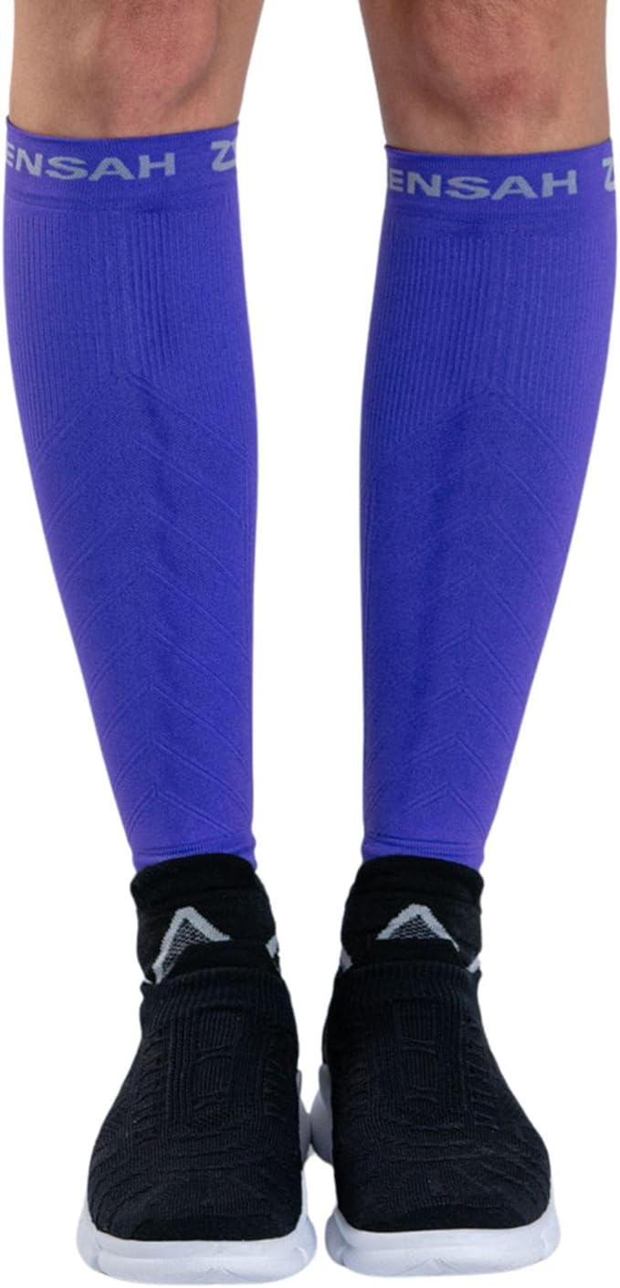 Zensah Running Leg Compression Sleeves - Shin Splint, Calf Compression Sleeve Men and Women