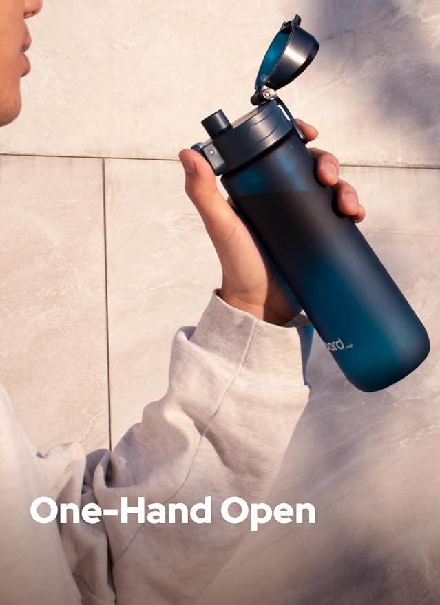 Opard Zip 20oz Plastic Water Bottle Dishwasher Safe, Leakproof Flip-Top Lid, BPA Free Tritan, Wide Mouth Reusable Kids Water Bottle for School Hiking Commuting Outdoor Travel and Gym