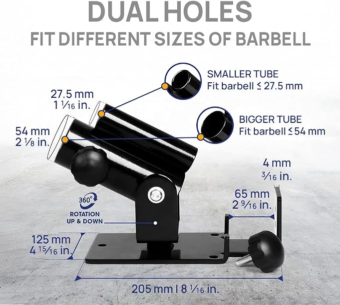 Yes4All Exercise Machine Adjustable T Bar Row Attachment, D Row Handle/Landmine Handle Attachment with Textured Rubber Handles