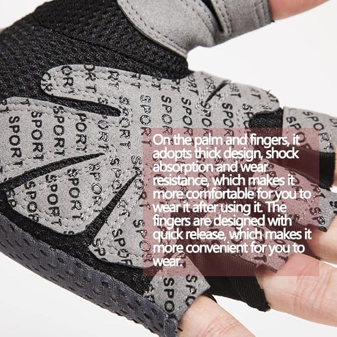 Workout Gloves for Weight Lifting Fingerless Gym Gloves for Men and Women | Exercise Gloves,Men's and Women's Anti-calluses Must-Have Fitness Gloves, Lightweight and Breathable