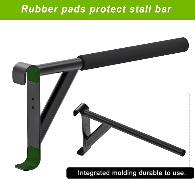 Kipika Gymnastic Stall Bar - 2"x2" Swedish Ladder with 1" Hole, Wall Mounted Pull-up Bar Ladder Suspension Trainer, Solid Wood Grips Gymnastics Training Bar for Home, Wall Gym, School