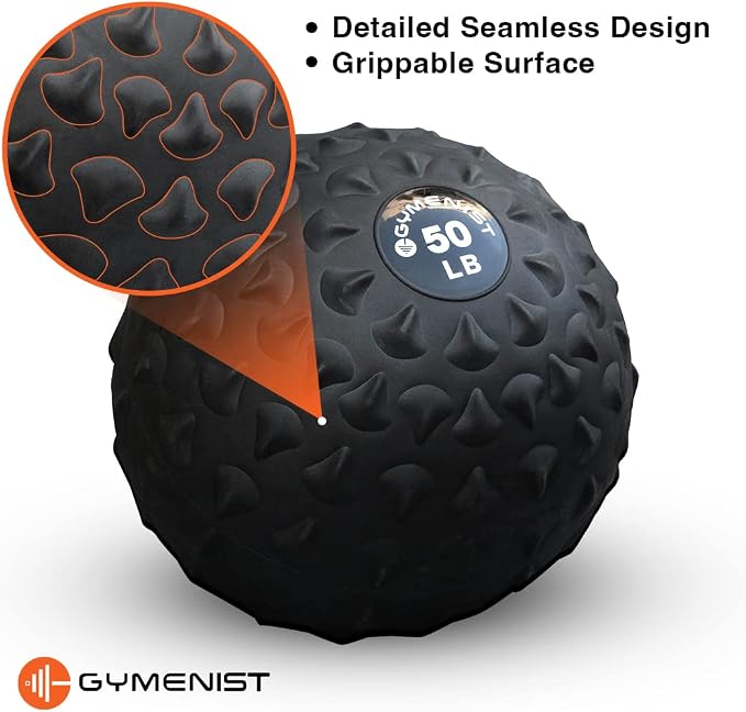 GYMENIST Weighted No Bounce Slam Ball Intensive Workout Training Gym Exercise Weight Balls Equipment