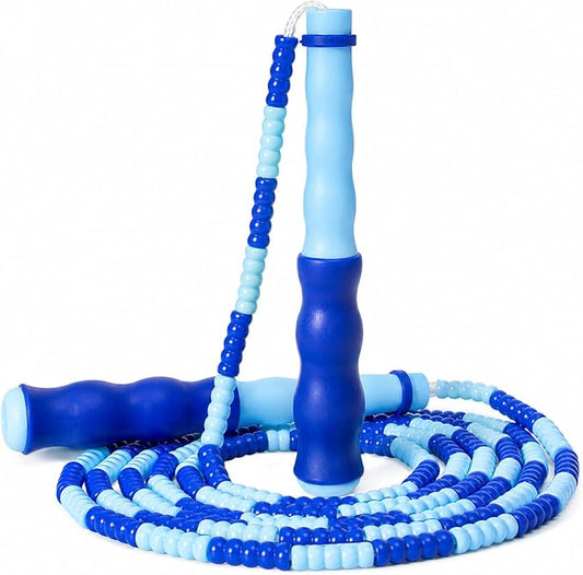 Jump Rope for Kids, Beaded Jumping Rope for 8-12, 9Ft Adjustable Skipping Rope with Soft Beaded, Tangle-Free Jumprope for Girls Boys, Students Outdoor Fitness Exercise