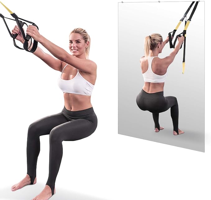 Wall-Mounted Gym Activity Mirror for Gymnastics, Yoga, Fitness, Dancing-48”x32” (3)