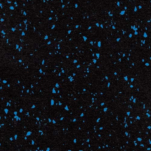 American Floor Mats 3/8in (9mm) Thick 10% Blue 4' x 35' Heavy Duty Rubber Rolls, Protective Exercise Mats, Home Gym Rubber Flooring