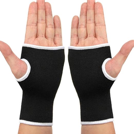 Palm Brace Wrist Compression Sleeves, Everyday Use Wrist Brace, Compression Carpal Tunnel for Wrist Pain Relief, Fitness Gloves, Sports compression Glove, Wrist guard for Men and Women (White edged Black)