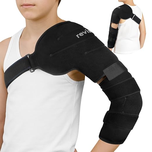 REVIX Youth Shoulder Arm Ice Pack Wrap for Pitcher, Reusable Ice Arm Sleeve | Ice Pack for Volleyball Player & Athletes, Cold Therapy for Shoulder & Elbow, Throwing Recovery, Muscle Relax & Daily Use