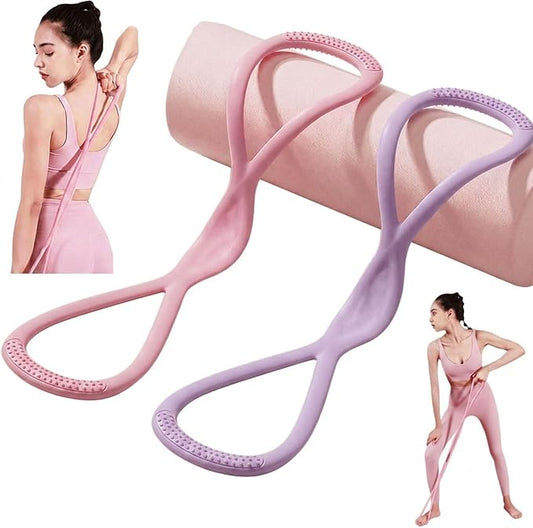 Resistance Bands with Handles,Figure 8 Resistance Band Elastic Fitness Bands Exercise Band for Home Yoga Gym Workout
