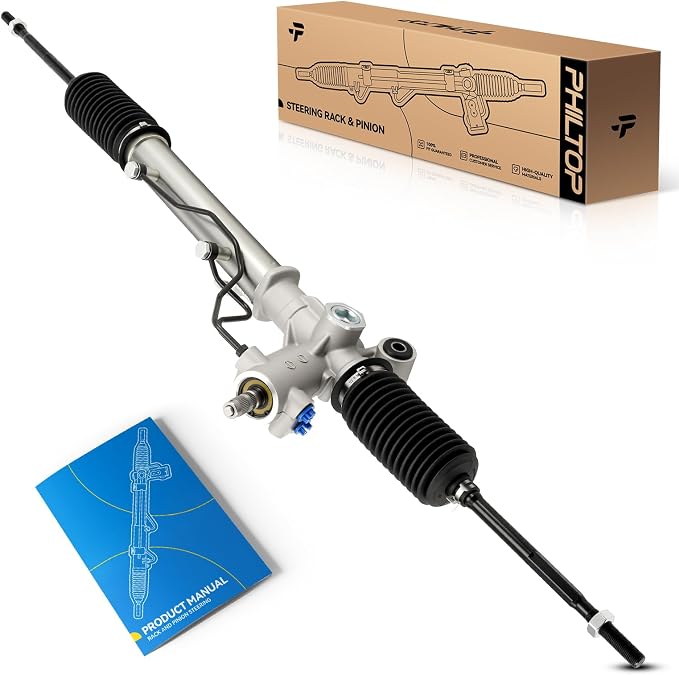 PHILTOP Power Steering Rack & Pinion Assembly for 1996 1997 1998 1999 2000 RAV4 GAS, Hydraulic Power Steering, OEM Replacement 26-1613