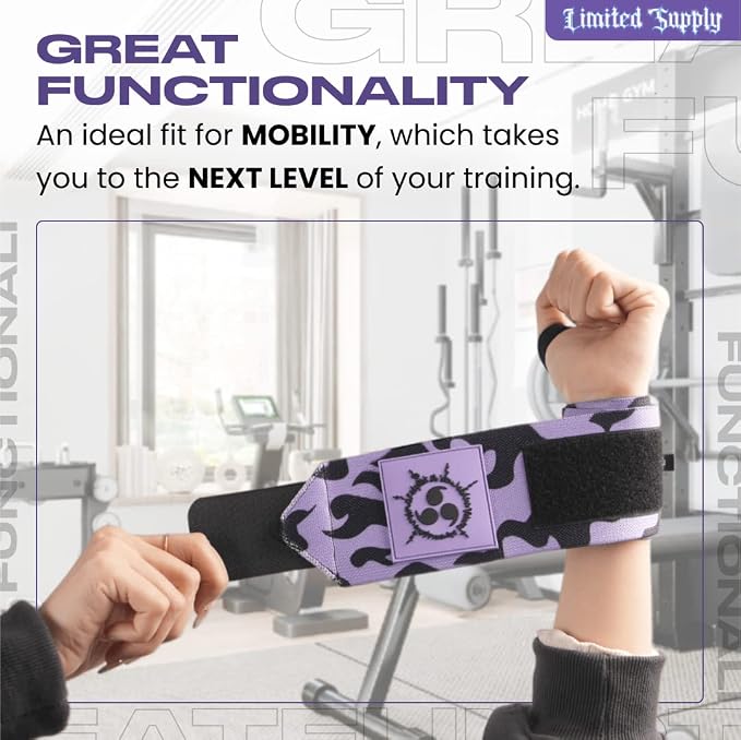 Anime Wrist Wraps Lifting Straps 24" for Men and Women - 1 Pair Each, Gym Accessories Support Weightlifting, and Improve Workout