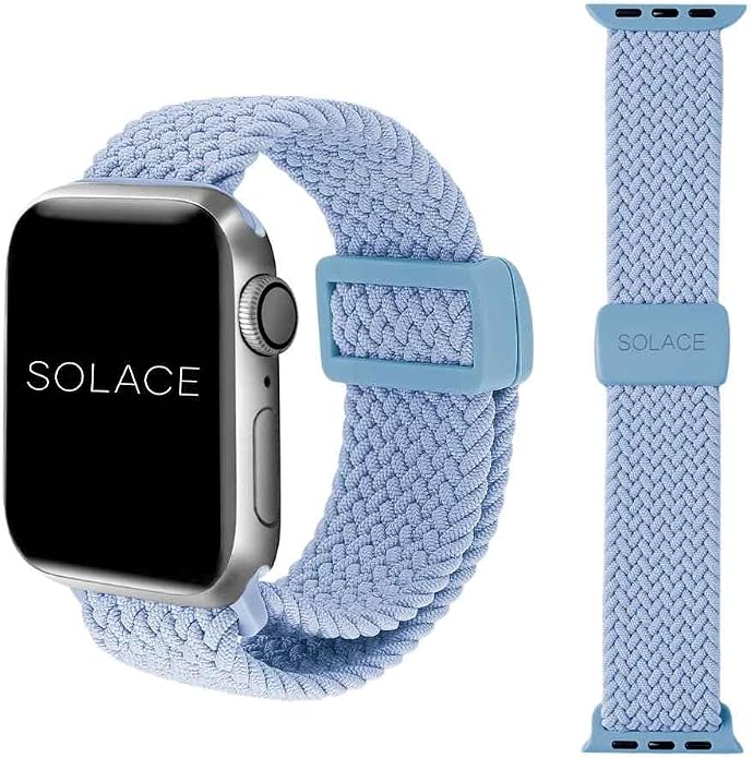 Solace Bands Imperium Adapt Wide Adjustable Nylon Braided Watch Band - Compatible with All Apple Watches - Solace Apple Watch Bands for Women & Men - Smart Watches Band Series 11-1, Ultra, SE
