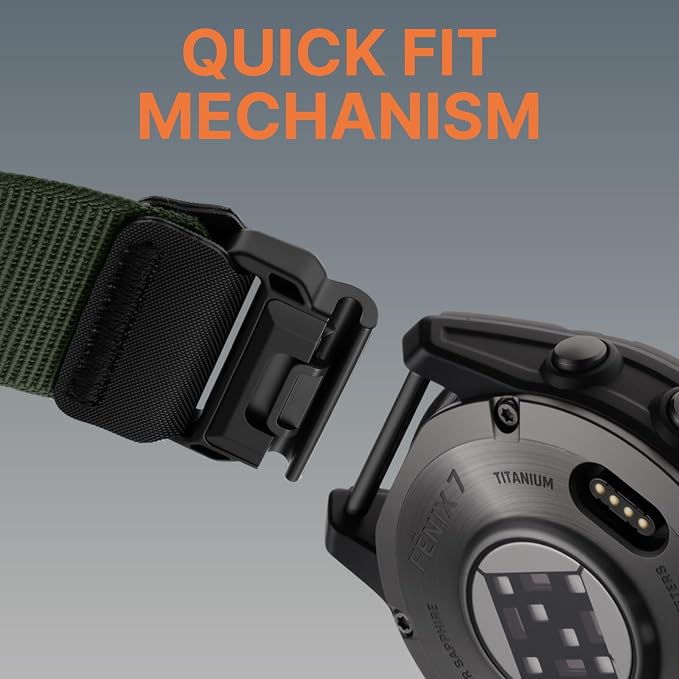 Bandletic Quick Fit 22mm Compatible with Garmin Instinct 3 2 Watch Band | CSPE Rib Bonds Buckle,Durable,Adjustable for Fenix 8 E 47mm/7 6 Pro/5 Plus/Forerunner 965/955/945/Approach S70/S62/S60/Epix