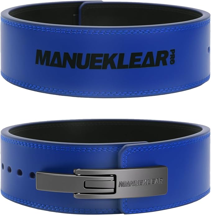 MANUEKLEAR 10mm Thick & 4inch Wide Weight Lifting Belt Lever, Lever Belt Weightlifting for Men and Women, Powerlifting Lever Gym Belt for Squat Deadlift Workout