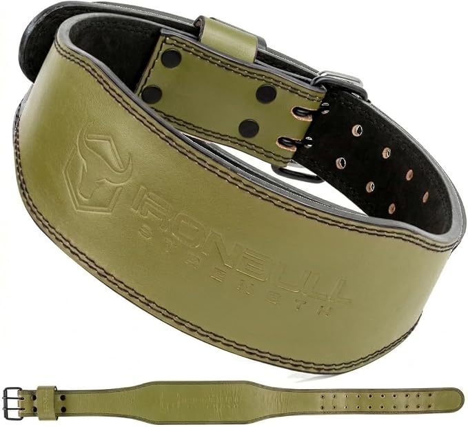 7mm Leather Weight Lifting Belt (IPF Approved) – 4” to 2” Tapered Weightlifting Belt for Powerlifting, Olympic Lifting, Gym & Workout – Back Support Belt for Men & Women