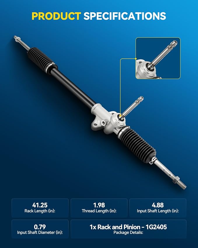 PHILTOP Power Steering Rack and Pinion Assembly for 2012-2017 Accent/Rio | Replace No.1G2405, 565001W100, 565001R101, 565001R001