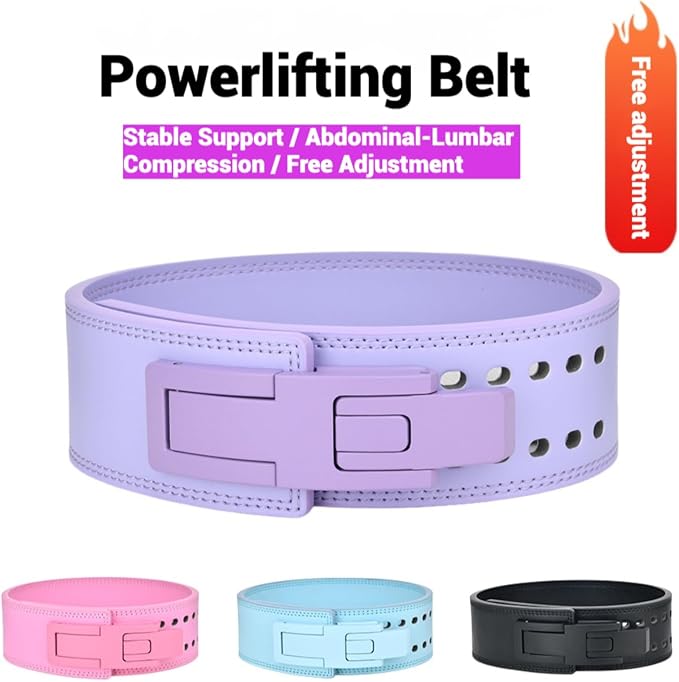 Weight Lifting Belt Adjustable Lever Belt for Powerlifting, Deadlift & Squat - Anti-Slip Waist Support, Core Stability, Durable Leather Fitness Accessories