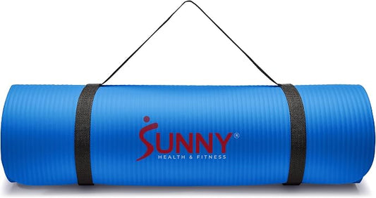 Sunny Health & Fitness Exercise Yoga Mats - Non-Slip Support for Home & Gym
