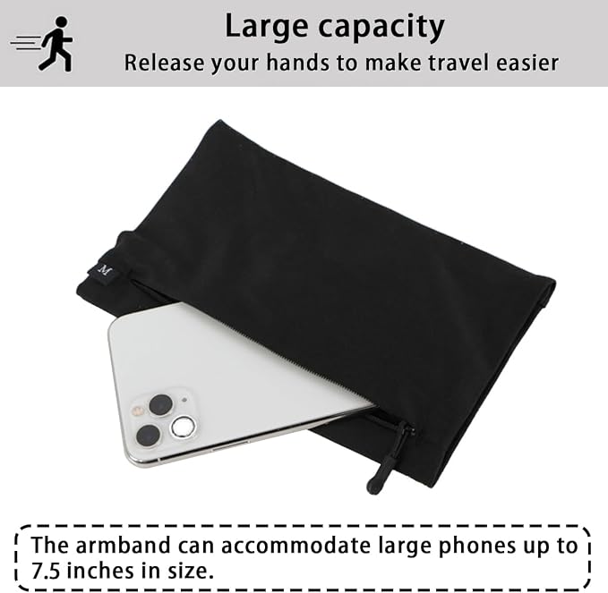 Running Phone Armband for Men Women,Universal Arm Bands for Phones Below 7.5 Inches,Waterproof Cell Phone Armband for Hiking,Running,Cycling,Climbing(Star Stripes L)