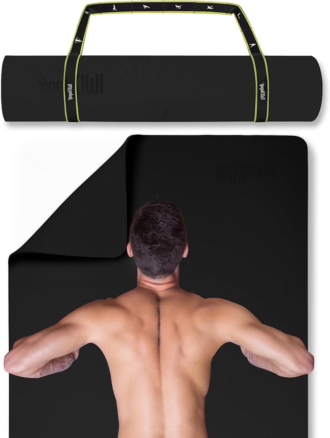 Gogokiwi Extra Wide Yoga Mat for Men Women (72"L x 36"W) Non Slip Fitness & Exercise Mat with Alignment Marks for Yoga, Pilates, Floor Workouts