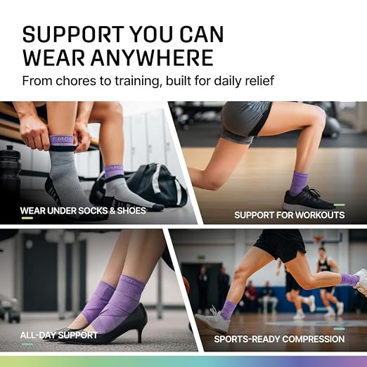 Modvel Foot & Ankle Brace Socks with Adjustable Support Strap – Compression Sleeve for Sprained Ankle, Plantar Fasciitis Relief Tendonitis & Arthritis, Stabilizing Foot & Ankle Support for Women & Men