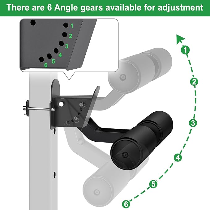 SELEWARE Squat Rack Attachment for Power Cage with 5/8" or 1" Holes | Y-Shaped Dip Bar Attachment, Nordic Hamstring Curl Attachment & Lever Arms for 2x2 or 3x3 Power Rack, Home Gym Accessories