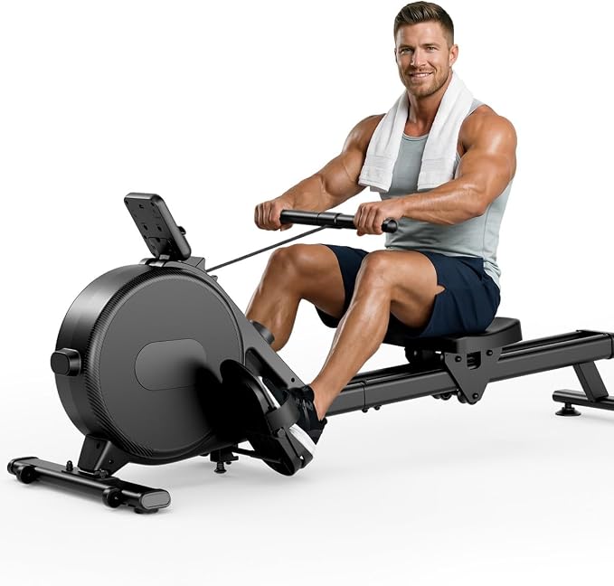 Superun Upgraded Rowing Machines for Home, Magnetic Rowing Machine with 32 Levels, Rower Machine of Quiet Resistance & 300LBS Weight Capacity, Row Machine with LED Monitor, App Supported