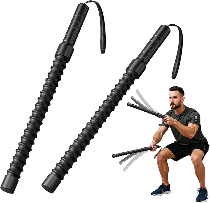 Ropeless Battle Ropes for Exercise Workout Rope, Portable Workout for Home Gym, Exercise Battle Ropes for HIIT Workouts, Low-Impact Cardio Training (2 Ropes)
