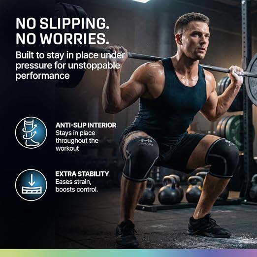 Modvel Strength 7mm Knee Sleeves (Pair) for Weightlifting & Powerlifting (USPA, IPL, IWF & USAW Approved) | High-Performance Knee Compression Support For Squats, Weight Lifting - Men and Women