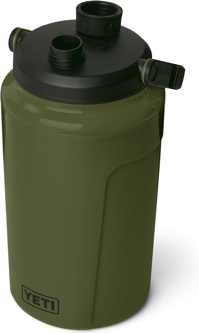 YETI Silo Half Gallon Insulated Chug Cap Water Jug – Leakproof, Lightweight Sports Bottle with Fence Hook Handle – Keeps Drinks Ice-Cold – Ideal for Gym, Sports & Tournaments, Olive