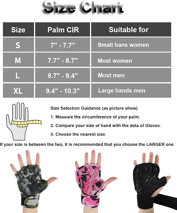 SUJAYU Weight Lifting Gloves, Wrist Wraps Wrist Straps for Weightlifting, Lifting Wrist Wraps Gym Gloves for Men Workout Gloves for Men Workout Gloves Women