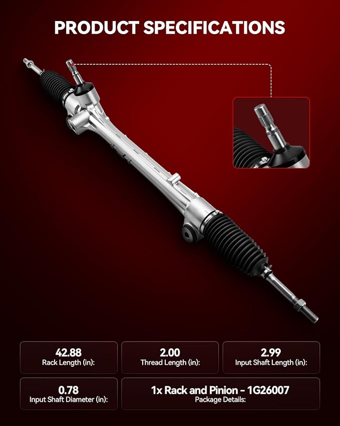 Torchbeam Electronic Rack and Pinion Assembly Compatible with Toyota Camry 2012-2017, Avalon 2013-2018, Lexus ES300h 2013-2018, ES350 2013-2018, 1G26007
