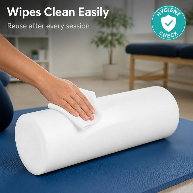 Medium/Firm White PE Foam Roller (12" Half Round)