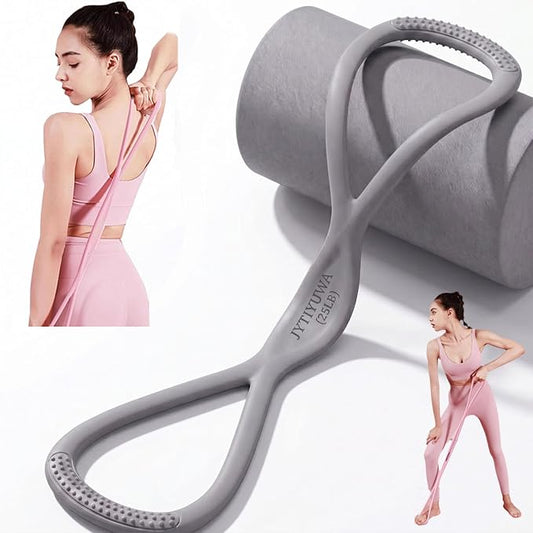 Resistance Bands with Handles,Figure 8 Resistance Band Elastic Fitness Bands Exercise Band for Home Yoga Gym Workout
