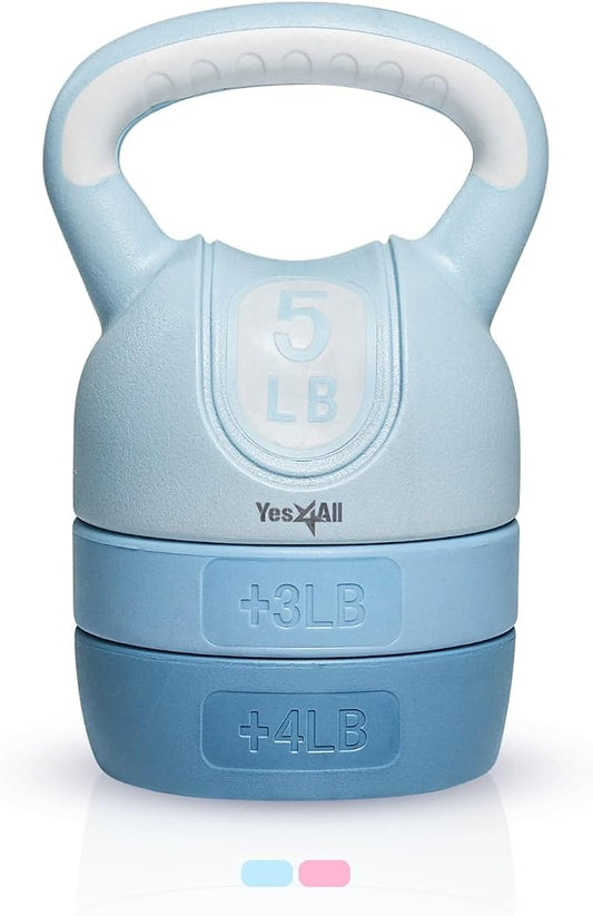 Yes4All Kettlebell Sets - Adjustable Kettlebell Set for Strength Training - Kettlebells Adjustable Weight for Versatile Workouts