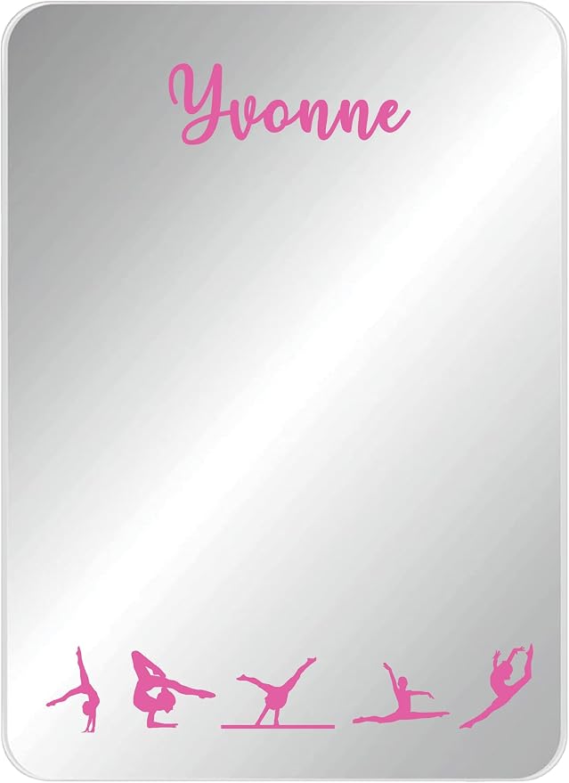 Personalized Sports Player Fan Team Club Locker Mirror Magnet – Back to School Decor, Colorful Magnetic Organizer Accessory for Gym, Home, Office & Refrigerator (Gymnastics Gymnasts)