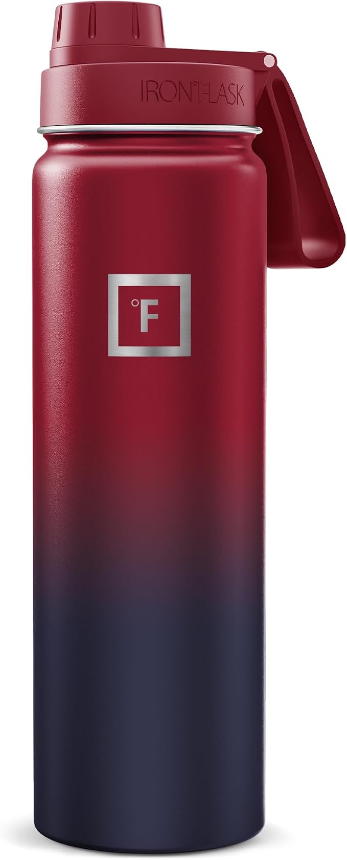IRON °FLASK 24 oz Wide Mouth Water Bottle with Spout | Insulated Stainless Steel Sports Water Bottle with Leakproof Spout Lid - BPA Free, Cold 24 Hrs, Sweat Free (Dark Rainbow)